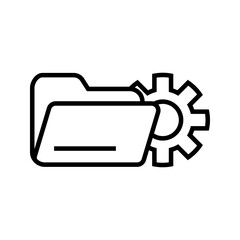 folder settings icon vector