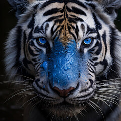 white tiger portrait