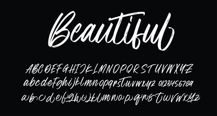 Font Script Cool Texture Brush Font Type lettering handwritten © asep