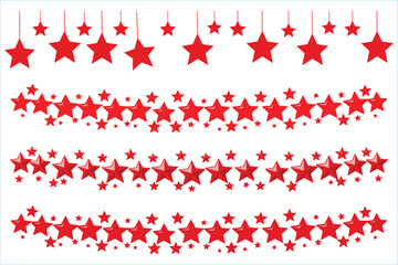 Carnival colored garlands and bunting, Realistic ribbon on yellow backdrop, Happy carnival, vector illustration