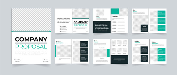 company proposal or business template design or business proposal layout design
