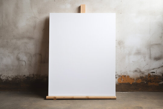 Blank white painting canvas