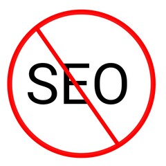 Forbidden SEO sign 