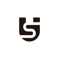 letter us simple geometric clean concept logo vector