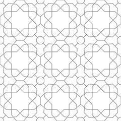 Obraz premium Seamless geometric background for your designs. Modern light gray and white ornament. Geometric abstract pattern