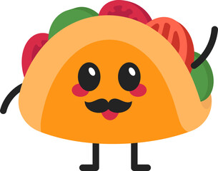 Cute Happy Tacos Illustration