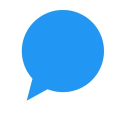 blue speech bubble icon 