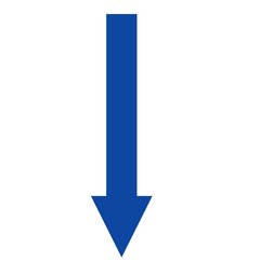 Blue down arrow icon 