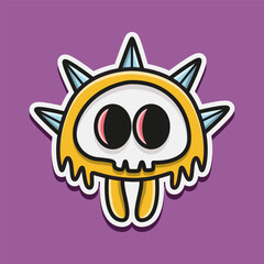 Cartoon monster Character design for logo, sticker, mascot and more