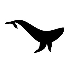 Whale silhouette vector. Whale silhouette can be used as icon, symbol or sign. Whale icon vector for design of ocean, undersea, nature or marine