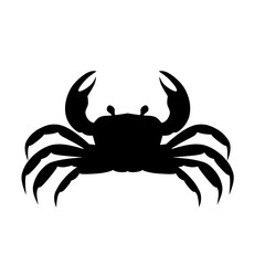 Crab silhouette vector. Crab silhouette can be used as icon, symbol or sign. Crab icon vector for design of ocean, undersea or marine