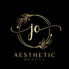 Initial JO Aesthetic Beauty Logo