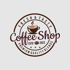 Coffee shop badge in vintage style