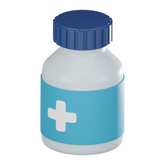 Obraz premium Pharmacy Bottle 3D Icon for Medical and Healthcare Projects. 3D render