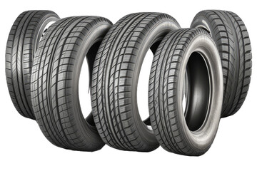 automobile tire isolated with background removed, business concept, generative ai