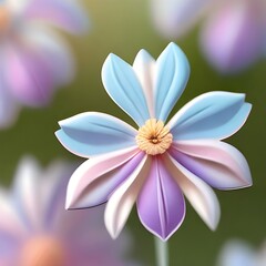 Naklejka premium Dreamy Floral Illustration - Macro Artwork with Realism and Fantasy Elements flower