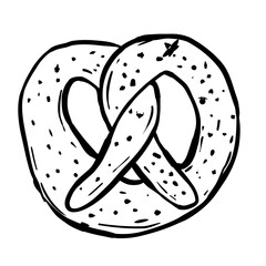 croissant bakery hand drawn