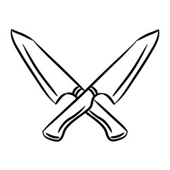 sausage grill hand drawn