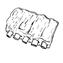 fire grill hand drawn