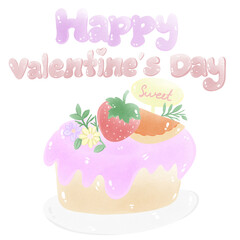 Strawberry and Orange Cake sweet valentine's day