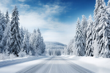 Obraz premium Winter season photography, white snow