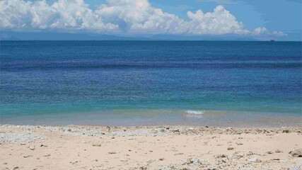 White sandy tropical summer beach background