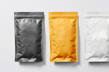 Blank snack food packaging mockup template