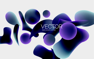 Vector abstract glowing shapes background