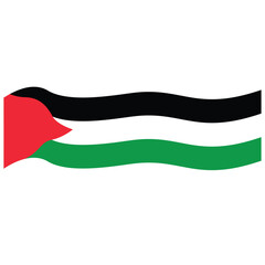Naklejka premium Free vector flat design Palestine national emblems