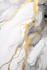 Marble stone texture with gold and gray veins