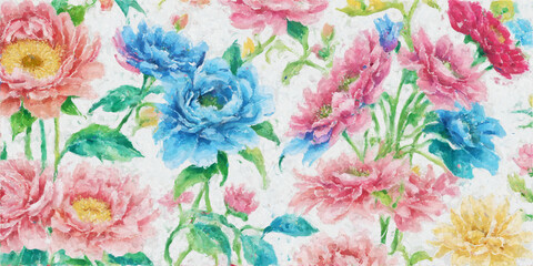 Fototapeta premium Beautiful elegant oil painting floral illustration