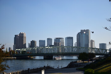 Fototapeta na wymiar 東京都心の隅田川