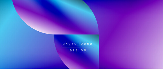 Circles and round shapes with gradients. Minimal abstract background, round geometric shapes, clean and structured design