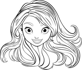 Elegant Woman with Beautiful Long Hair