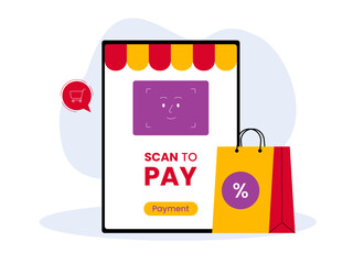 Online secure payment illustration. Secure payment illustration.