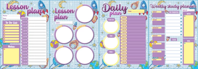 Foto op Plexiglas Student Lesson Plan and To-Do List Template © GraphicsRF