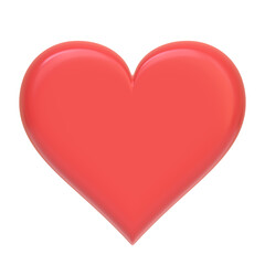 Aces playing cards symbol hearts with red colors isolated on white background. 3D icon, sign and symbol. Cartoon minimal style. Front view. 3D Render Illustration