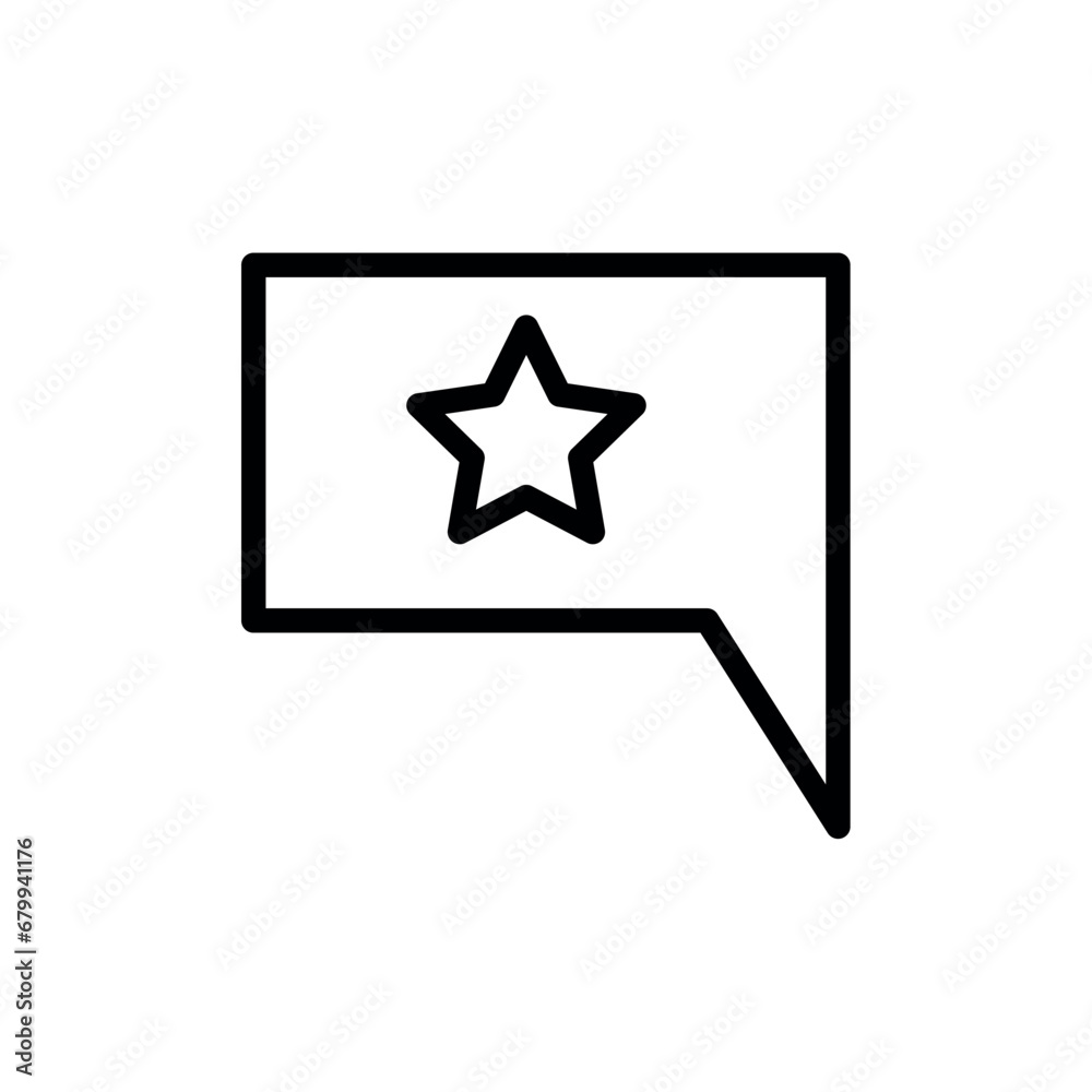 Poster speech bubble with star icon