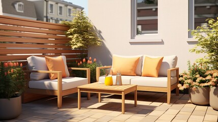 Fototapeta premium Modern Outdoor Patio