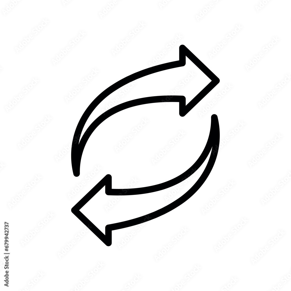 Sticker spin arrows icon