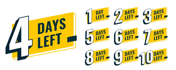 countdown days left timer template for online sale