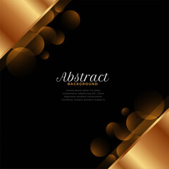 abstract golden and black background with bokeh effect