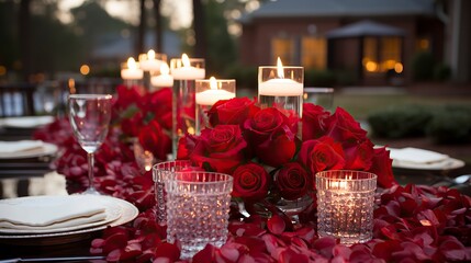 A candlelit dinner for two in a romantic restaurant, valentine’s Day, Valentines Date, 
