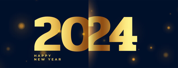 golden 2024 new year eve party invitation wallpaper design