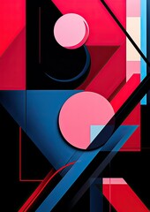 red black blue pink abstract geometric presentation