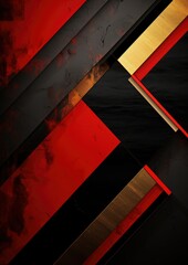 red black gold triangle abstract geometric presentation