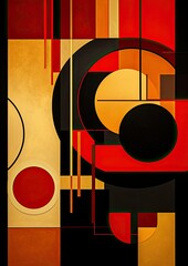 red black yellow gold abstract geometric presentation