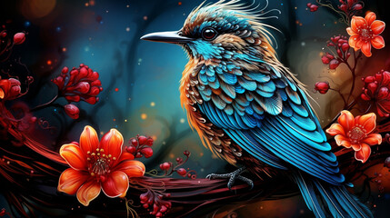 Fototapeta premium bird of paradise HD 8K wallpaper Stock Photographic Image 