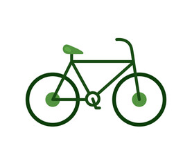 bicycle green illustration