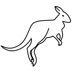 kangaroo line icon © metdi